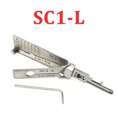 Dropshipping Original Lishi SC1-L 2 in 1 Lockpicks Blank Keys Pick for Schlage