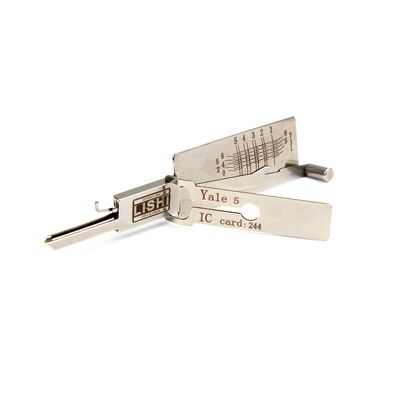 New 2-in-1 LISHI Stainless Steel Silver Decoder Lock Picks Locksmith Tools Including Y1 Y5 Y5B Y6 Y6B Blank Keys