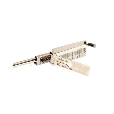 New 2-in-1 LISHI Stainless Steel Silver Decoder Lock Picks Locksmith Tools Including Y1 Y5 Y5B Y6 Y6B Blank Keys