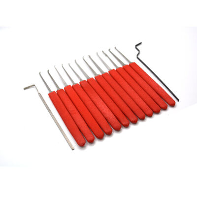 High Quality Locksmith Tools for Locksmith Lockpicking Set with Red Silicone case Locksmith Tools YS500065
