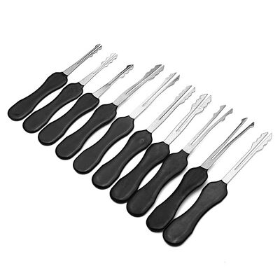 High Quality Black Auto Lock Pick Set 10pcs Double Side Lock Pick Tools