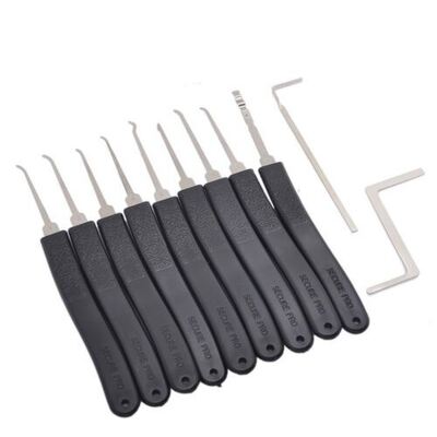 9 Piece Locksmith Supplies Lock Pick Set Pick Lock Tool Locksmith Tool Door Lock Opener