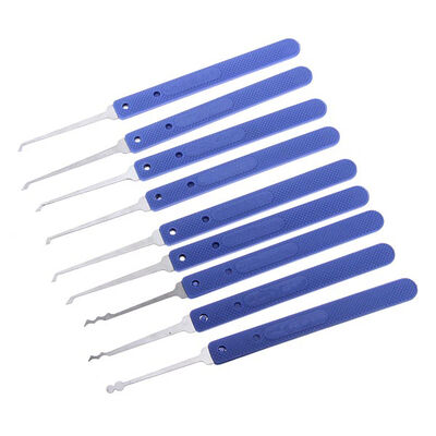 Blue Klom Lock Picks 18 Pieces Stainless Steel Lock Pick Set  Steel Lock Opener Locksmith Supplies Picks With Track Number