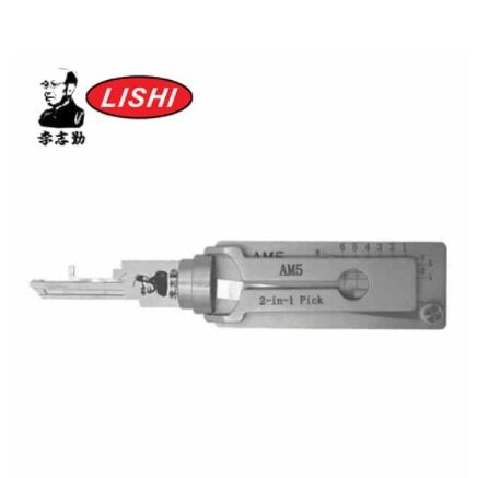 Original Lishi 2in1 Lock Picks AM5 Pick Blank Keys Stainless Steel Silver for American Padlock AM5 Decoder