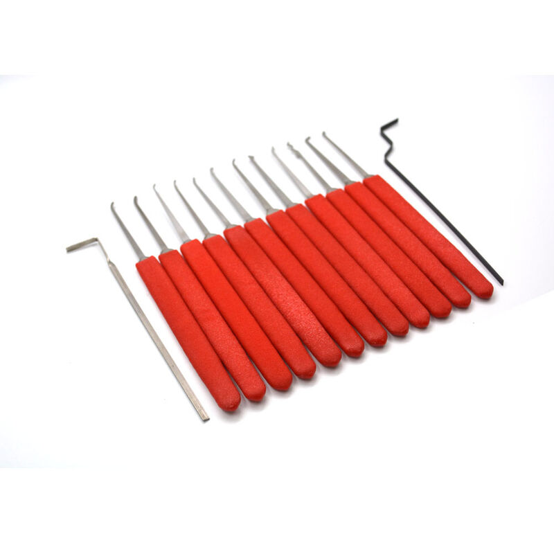 High Quality Locksmith Tools for Locksmith Lockpicking Set with Red Silicone case Locksmith Tools YS500065