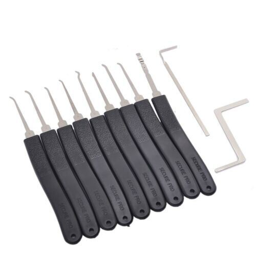 9 Piece Locksmith Supplies Lock Pick Set Pick Lock Tool Locksmith Tool Door Lock Opener